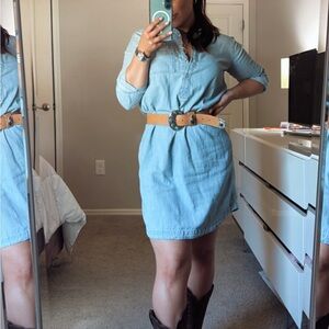 Old Navy Denim Mini Long Sleeve Dress